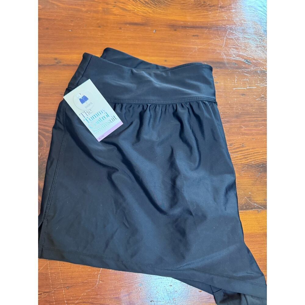 Croft & Barrow Black SWIM SHORTS Tummy Control Slimmer Size XL (18) NWT